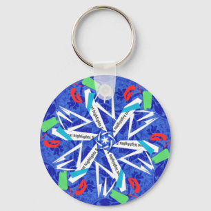 Сollage snowflakes key ring