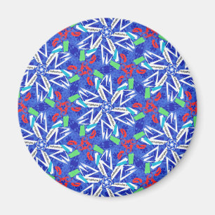 Сollage snowflakes magnet