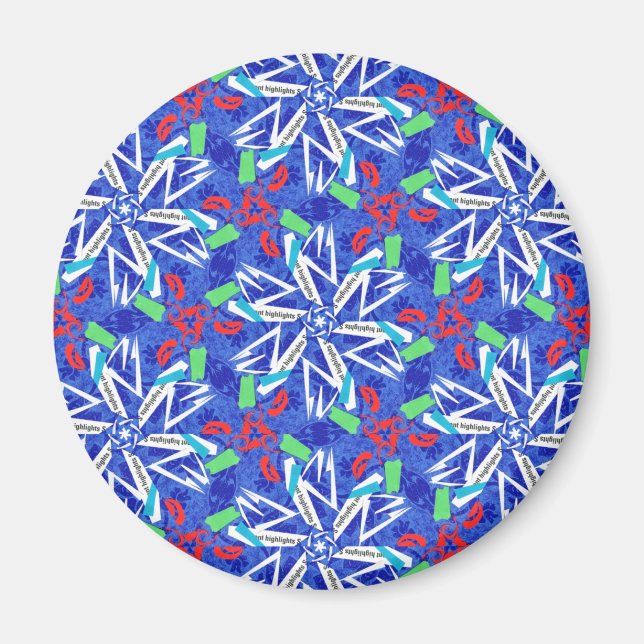 Сollage snowflakes magnet (Front)