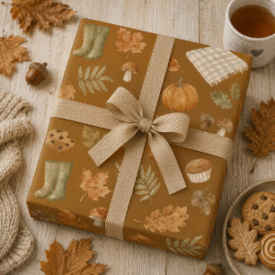 Сozy warm autumn  wrapping paper