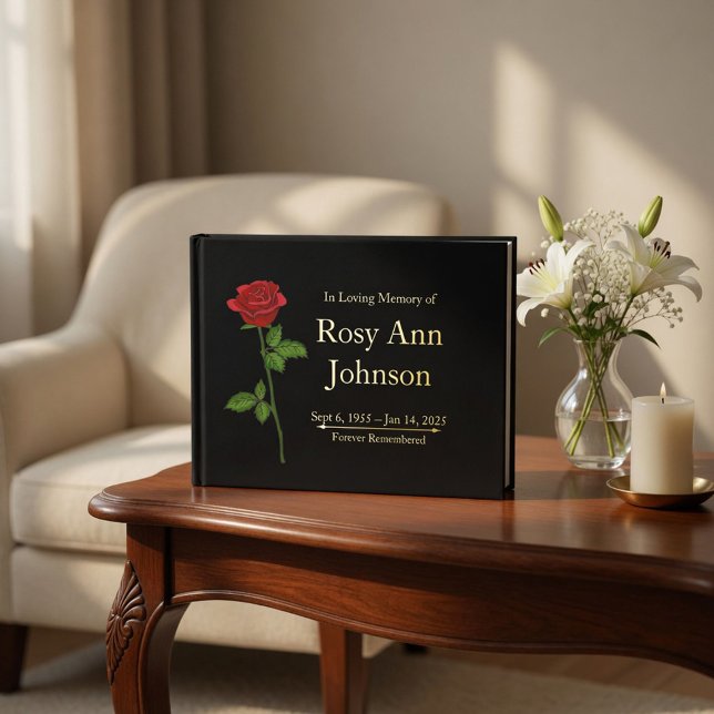 Сustom Foil Funeral Memorial Guest Book (Creator Uploaded)