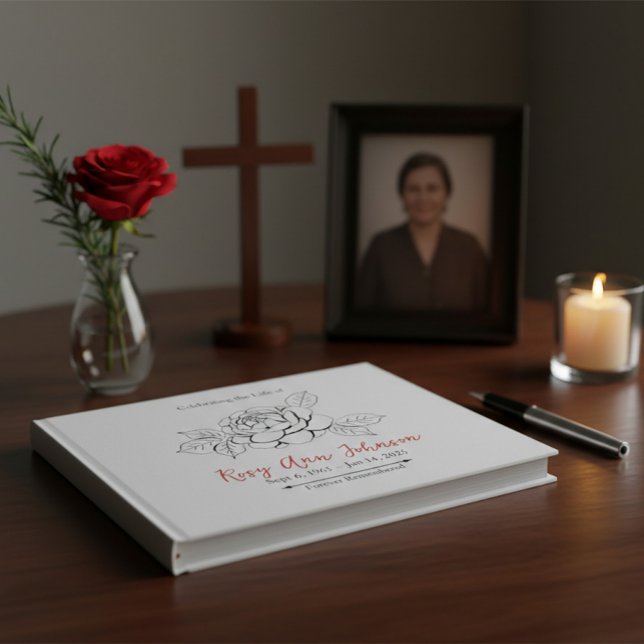Сustom Funeral Memorial Guest Book (Creator Uploaded)