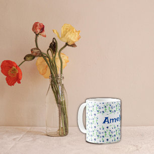 Сute Blueberry watercolor pattern name Coffee Mug