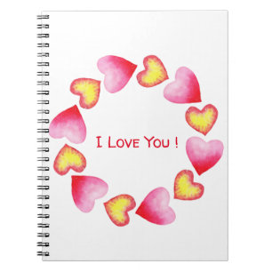 Сute Romantic I Love You Valentine's Day Notebook