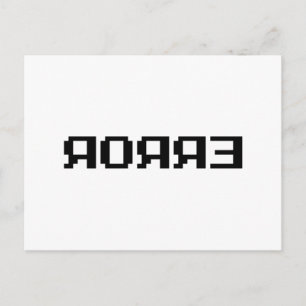 ЯOЯЯƎ ERROR POSTCARD