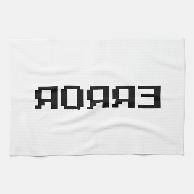 ЯOЯЯƎ | ERROR TEA TOWEL (Horizontal)