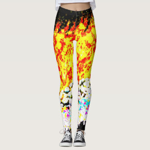 ל״ג בעומר Lag B'Omer sparkly bold bonfire Leggings
