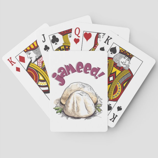 جميد منسف Nashama Jordan Mansaf Jameed Arabic Food Playing Cards (Back)