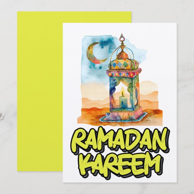 رمضان كريم Embrace the Spirit of Ramadan Invitation (Front/Back)