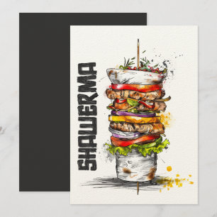 شاورما يا معلم أكل عربي- Shawarma Arabic Food Invitation