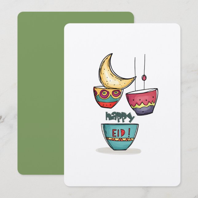 عيد سعيد كل عام وانتم بخير ينعاد عليكم- Happy Eid  Invitation (Front/Back)