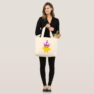 ♥ټ☘Crowned Irish Queen Chicken Fabulous Chic Jumbo Large Tote Bag