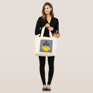 ♥ټ☘Crowned Irish Queen Chicken Fabulous Chic Jumbo Large Tote Bag
