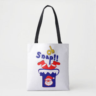 🎅ټOh! Sanp, Santa Stuck in a Chimney Eco-Friendly Tote Bag