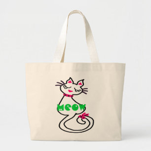 »¦๑Swanky Adorable Kitty Jumbo Tote Bag๑¦«