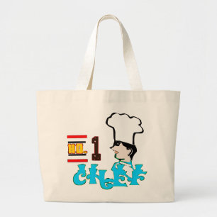 ღ╬♥No1-Chef Cool Motivational Cool Jumbo Tote♥╬ღ Large Tote Bag