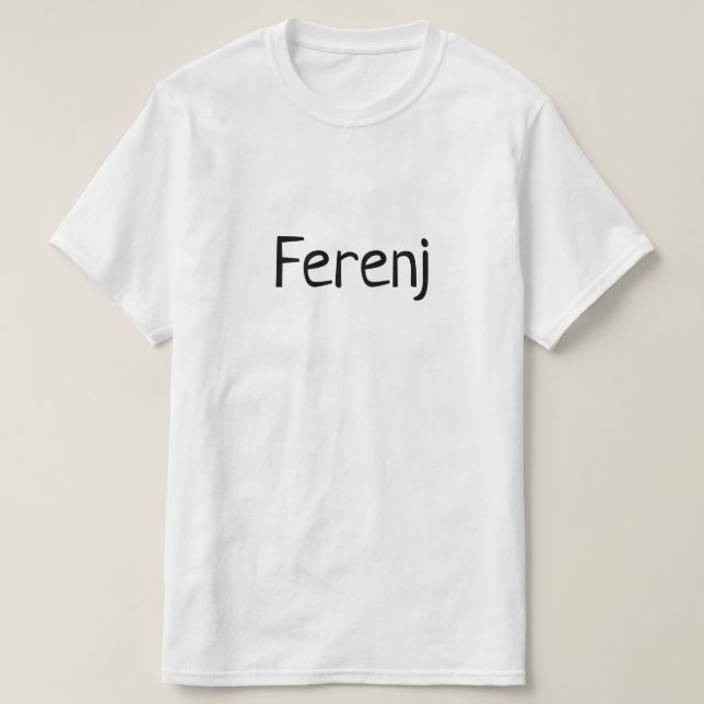 ፈረንጅ Ferenj Foreigner Amharic Fun Ethiopian T-Shirt (Design Front)