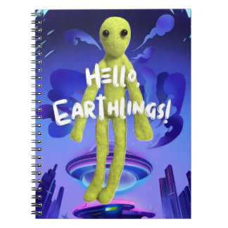 あいさつする宇宙人の柄 NOTEBOOK