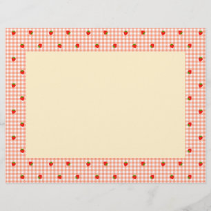いちご&ギンガムチェック(サーモンピンク) FLYER
