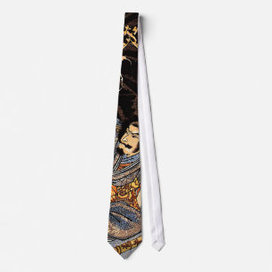 お化け蜘蛛, 国芳, Monster Spider, Kuniyoshi, Ukiyo-e Tie