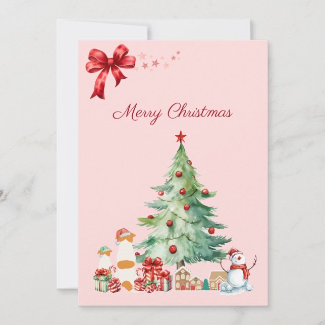 かわいいジャックラッセルテリアのクリスマスカード♡ HOLIDAY CARD (Front)