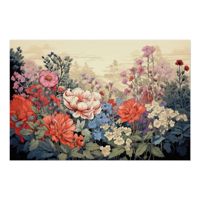 きれいな色とりどりの花 POSTER (Front)