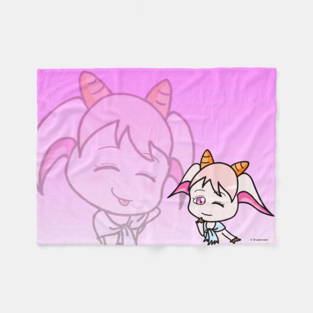 こかげのやぎ フリースブランケット FLEECE BLANKET (Front (Horizontal))