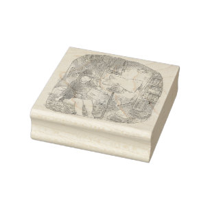 さなくしじ 薄暗い寝室のベッドに RUBBER STAMP