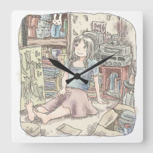 さなごさじ SQUARE WALL CLOCK