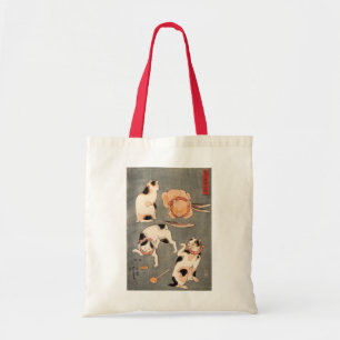たとえ尽の内（上）, 国芳 Japanese Cats(1), Kuniyoshi, Ukiyo-e Tote Bag