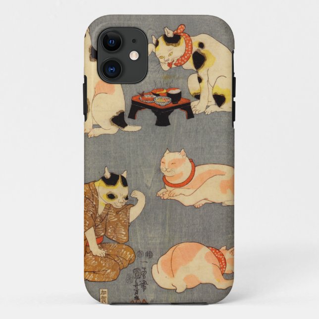 たとえ尽の内（中）, 国芳 Japanese Cats(2), Kuniyoshi, Ukiyo-e Case-Mate iPhone Case (Back)