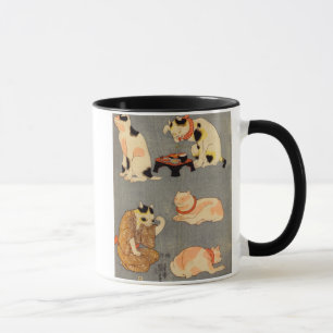 たとえ尽の内（中）, 国芳 Japanese Cats(2), Kuniyoshi, Ukiyo-e Mug