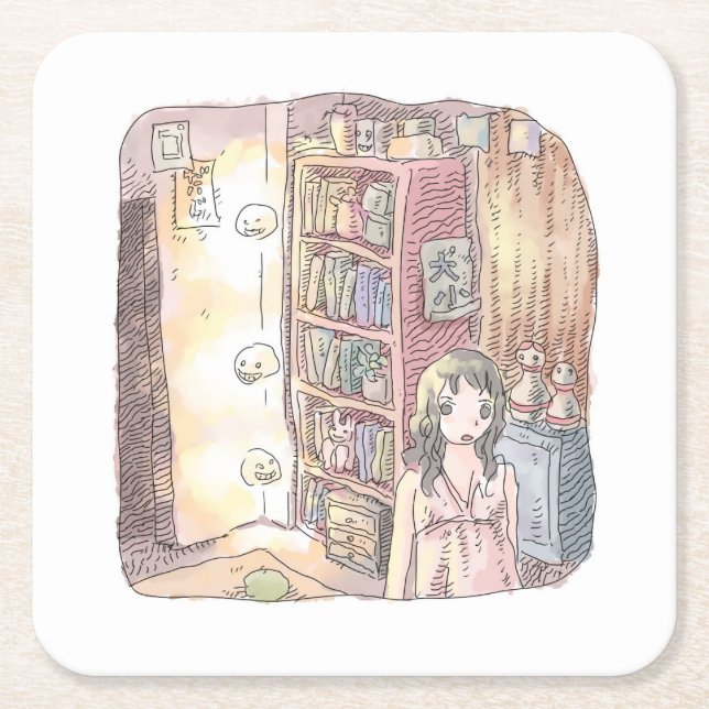 なさじ SQUARE PAPER COASTER (Front)