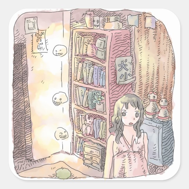 なさじ SQUARE STICKER (Front)