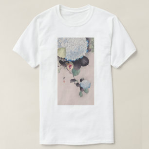 アジサイに雀, 小原古邨 Sparrow on Hydrangea, Ohara Koson T-Shirt