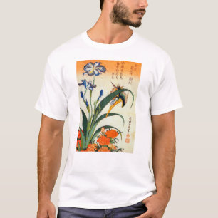 アヤメにカワセミ, 北斎 Iris and Kingfisher, Hokusai, Ukiyo-e T-Shirt