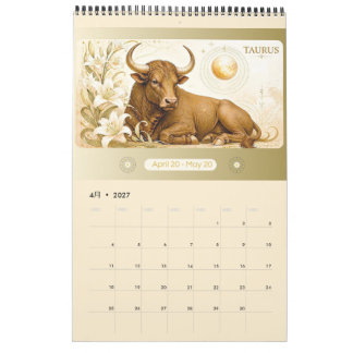 アール・ヌーヴォー 星座 壁掛けカレンダー 2027 CALENDAR