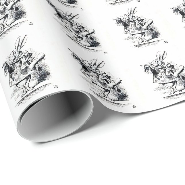 ウサギ、“ Alice's Adventures in Wonderland ” Wrapping Paper (Roll Corner)