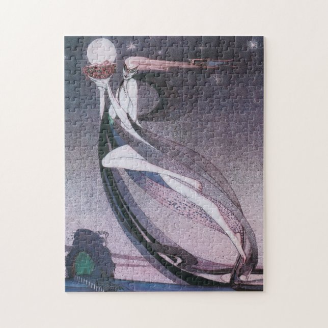 カイ・ニールセン（Kay Nielsen）幻想的な童話のパズル　妖精の息子を運ぶ西風 Jigsaw Puzzle (Vertical)