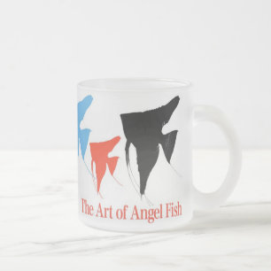 カラフルなエンゼルフィッシュ 2 FROSTED GLASS COFFEE MUG