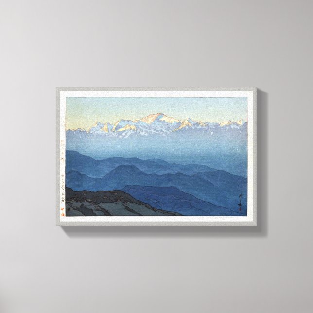 カンチェンジュンガ, Kangchenjunga, Yoshida, Woodcut Canvas Print (Front)