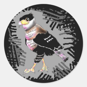 カンムリカラカラちゃん CLASSIC ROUND STICKER