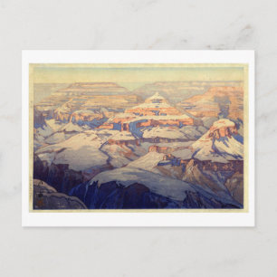 グランド・キャニオン, Grand Canyon, Yoshida, Woodcut Postcard