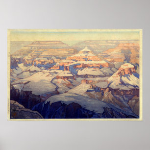 グランド・キャニオン, Grand Canyon, Yoshida, Woodcut Poster