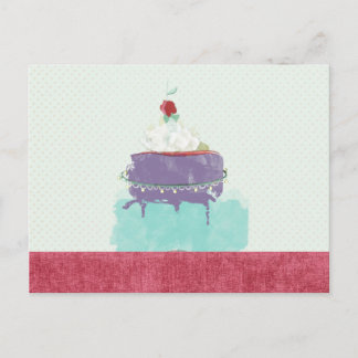 ケーキ Grape mint cream cherry cake Postcard