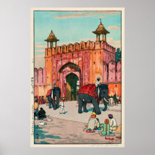 ジャイプールのアジュメール門, Ajmer Gate, Jaipur, Yoshida Poster