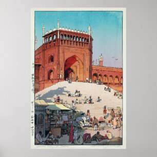 ジャーマー・マスジド, Jama Masjid, Delhi, Hiroshi Yoshida Poster