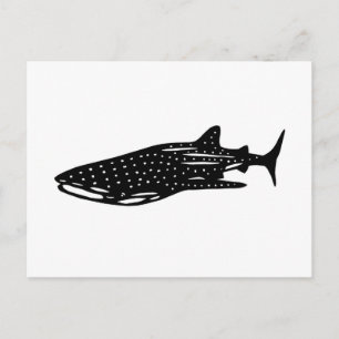 ジンベイザメ　whale shark, rhincodon typus　切り絵 postcard