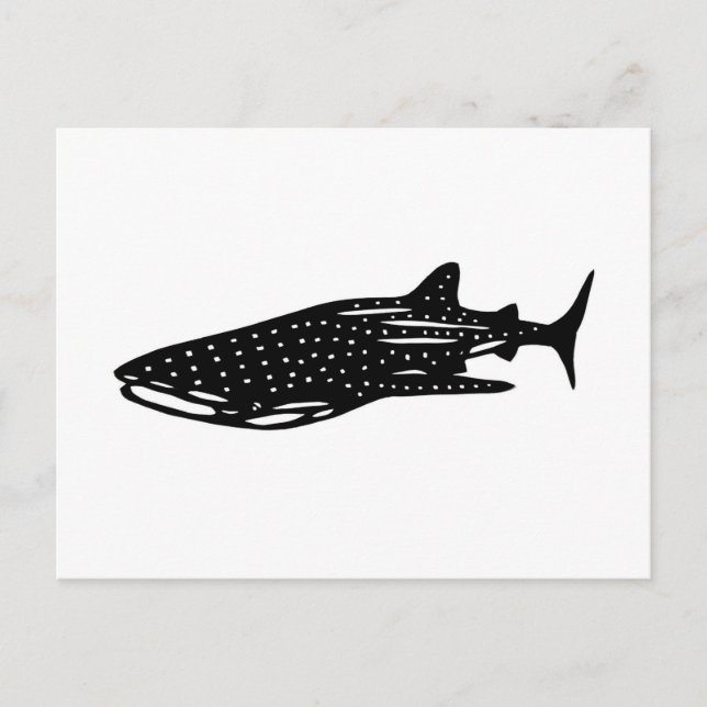 ジンベイザメ　whale shark, rhincodon typus　切り絵 postcard (Front)