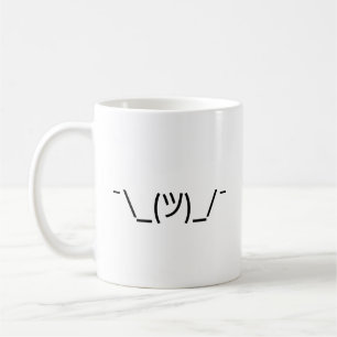 ¯\_(ツ)_/¯ shrugging emoji symbol coffee mug